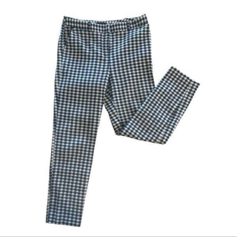 TOPSHOP Navy Blue and Cream/white Design Dressy Pants US Size 8